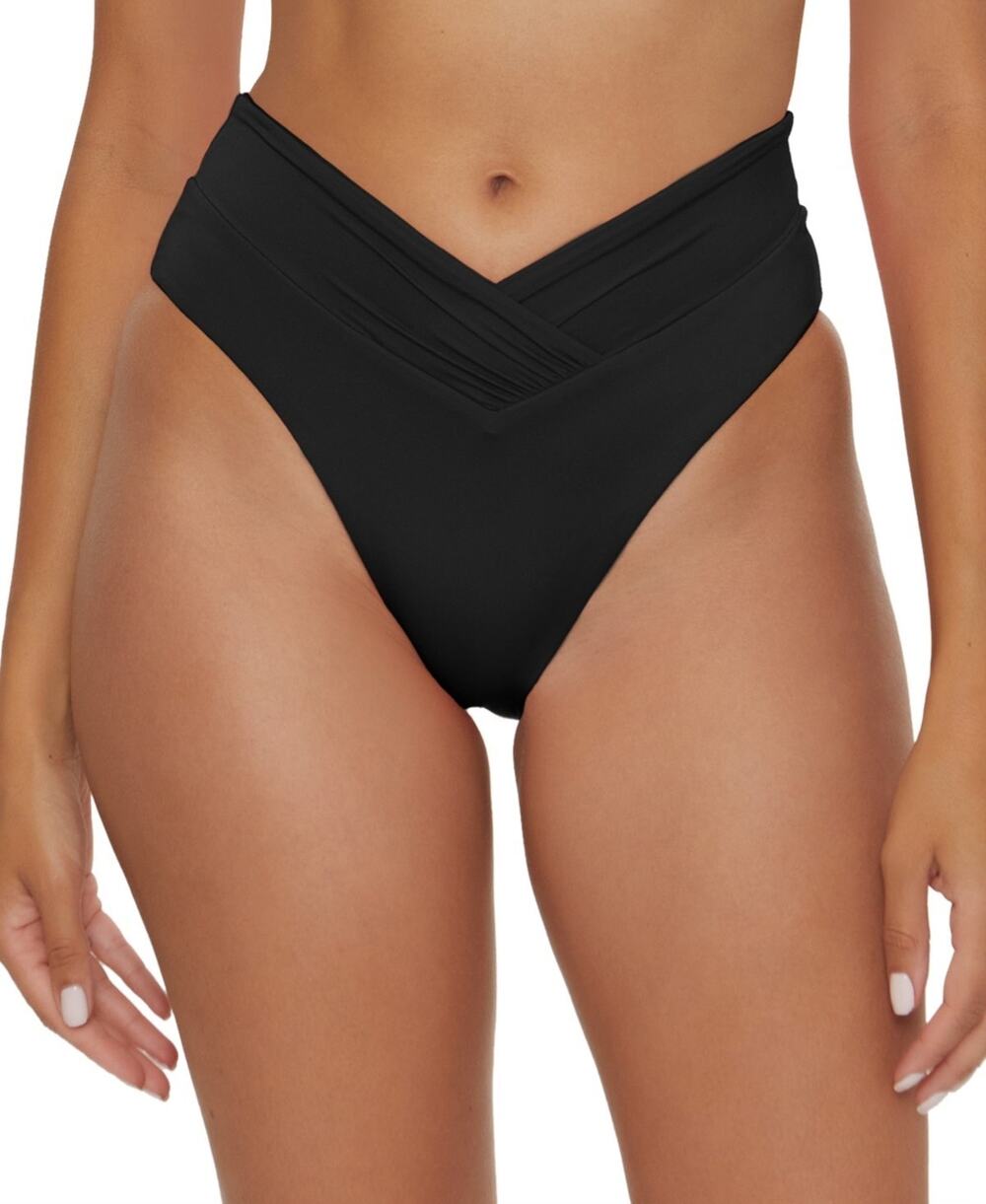 Becca Women's Carolina French Cut Hipster Swim Bottoms Black Size Xs 1376